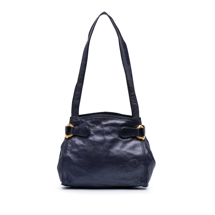 LOEWE Anagram Cuir Sac bandoulière Bleu