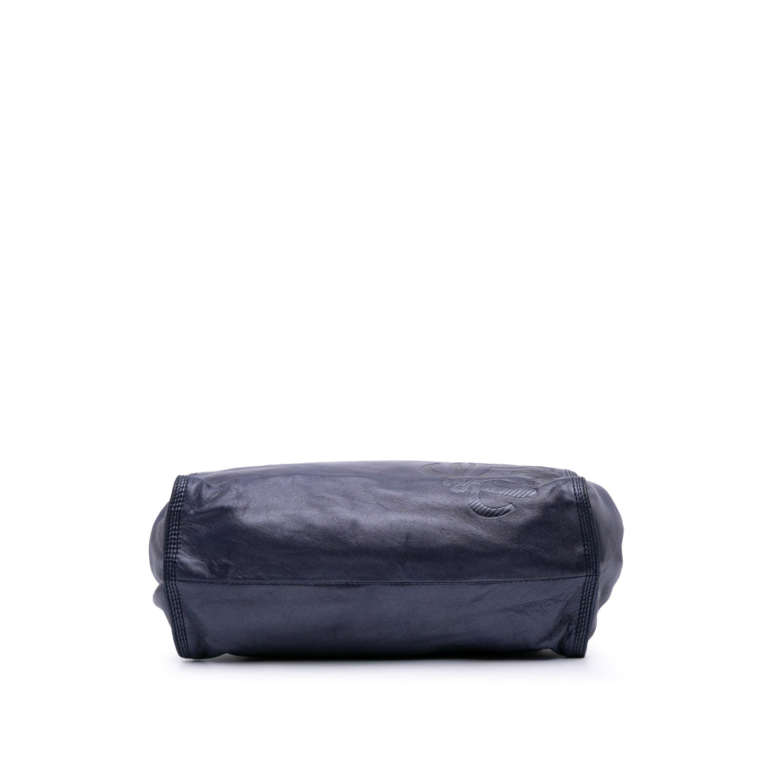 LOEWE Anagram Cuir Sac bandoulière Bleu