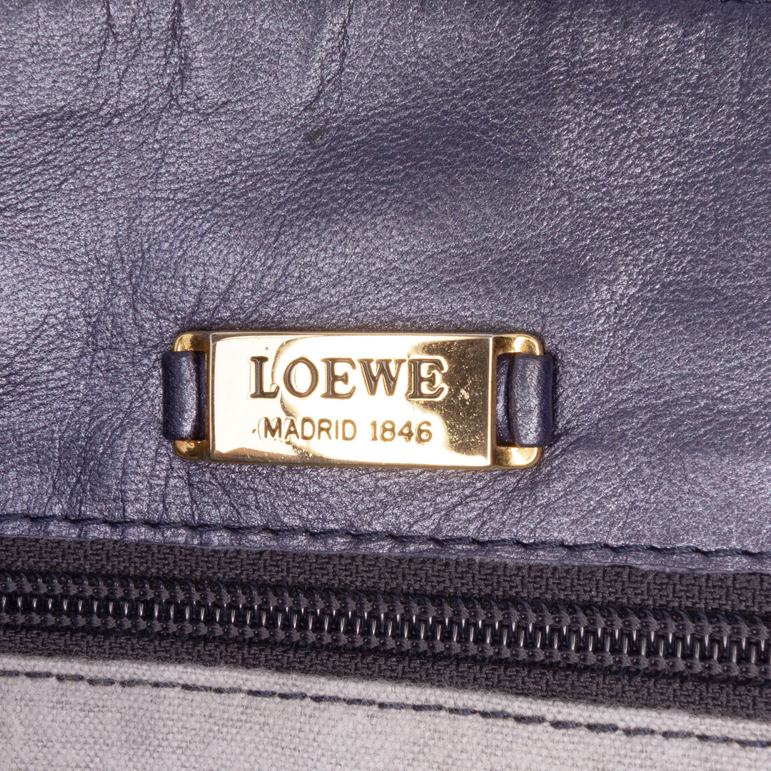 LOEWE Anagram Cuir Sac bandoulière Bleu