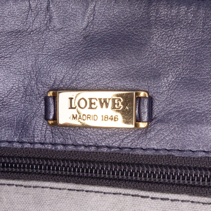LOEWE Anagram Cuir Sac bandoulière Bleu