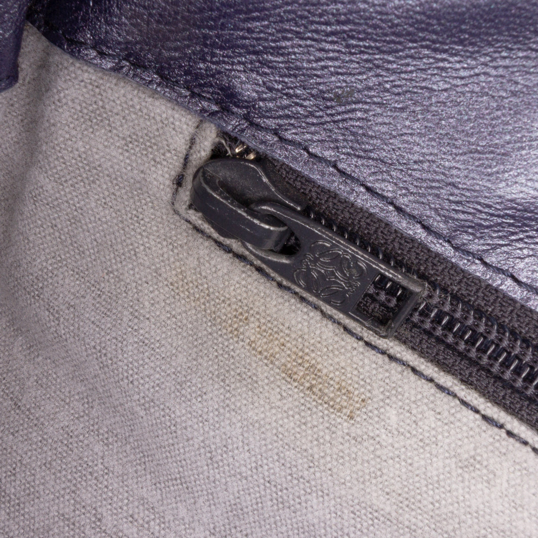 LOEWE Anagram Cuir Sac bandoulière Bleu