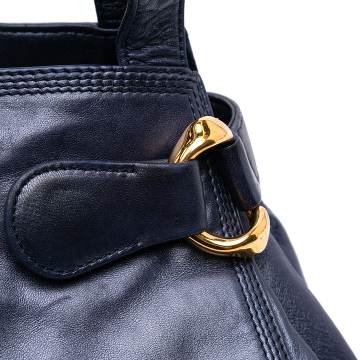 LOEWE Anagram Cuir Sac bandoulière Bleu