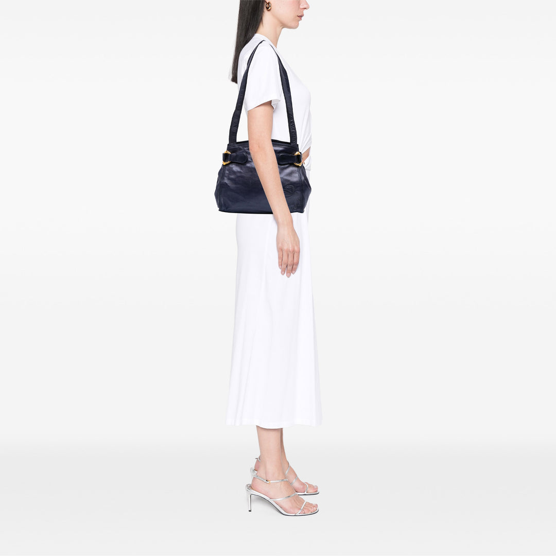 LOEWE Anagram Cuir Sac bandoulière Bleu