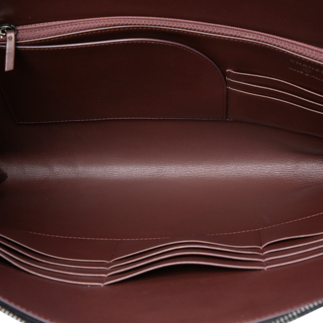 vieilli Reissue 2.55 Pochette with Poignée Grand Cuir de veau Noir