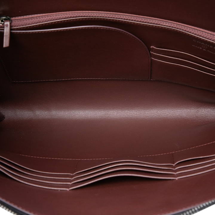 vieilli Reissue 2.55 Pochette with Poignée Grand Cuir de veau Noir