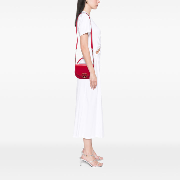Chanel brillant et Matelassé Coco Curve à rabat Petit Cuir de veau Rouge – vue 5 – GABY PARIS
