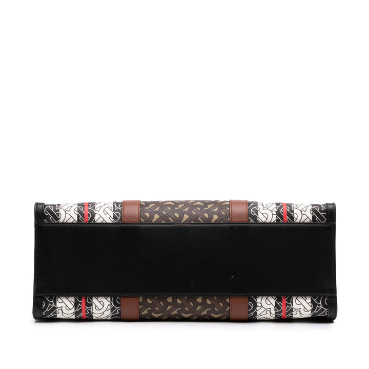 Burberry Cabas Book Tote TB E Stripe Monogram Marron – vue 3 – GABY PARIS