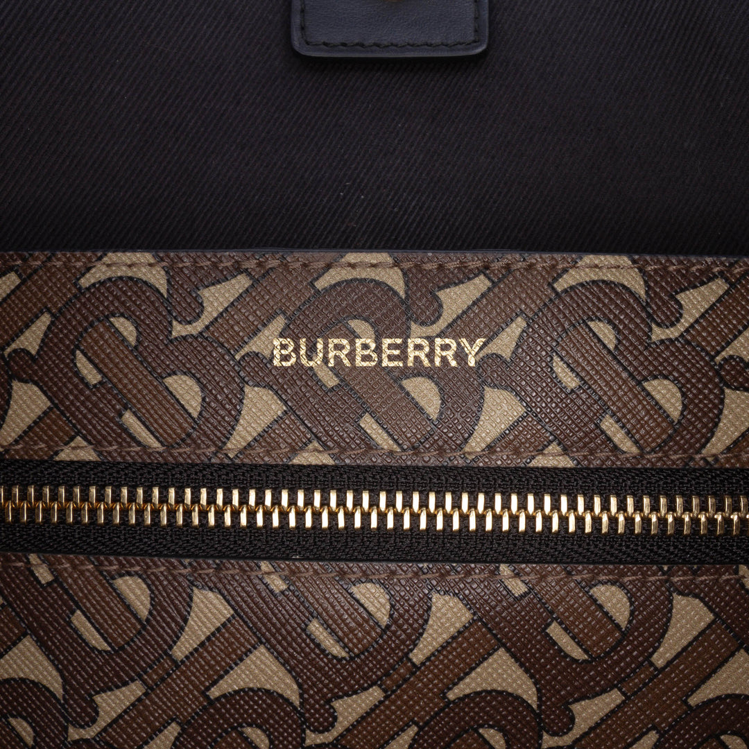 Burberry Cabas Book Tote TB E Stripe Monogram Marron – vue 5 – GABY PARIS