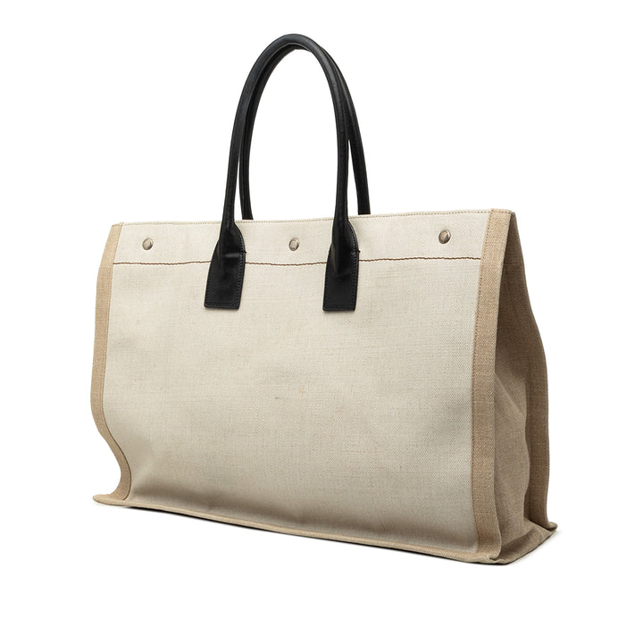 Saint Laurent Large Toile Rive Gauche Cabas