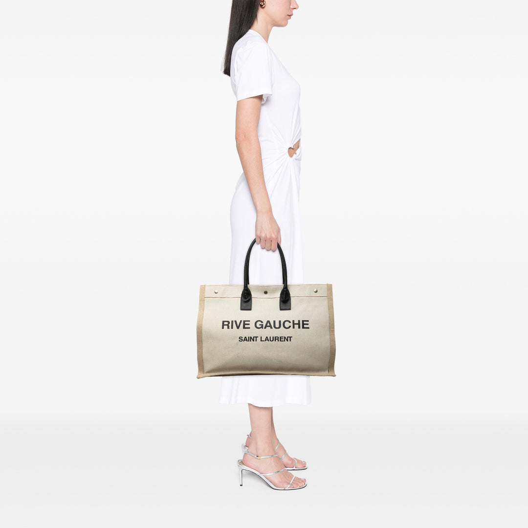 Saint Laurent Large Toile Rive Gauche Cabas