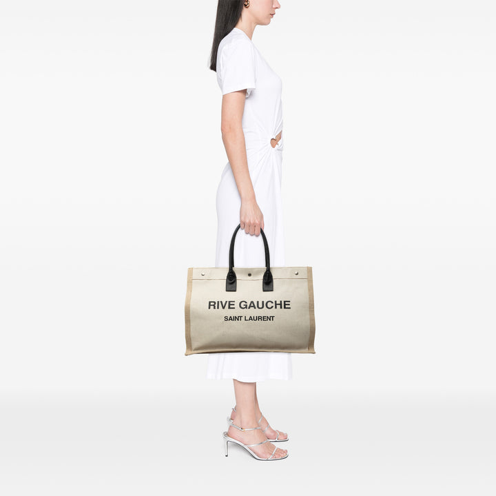 Saint Laurent Large Toile Rive Gauche Cabas