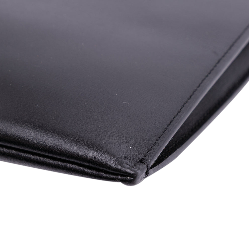 Leather Monogram Ipad Case Black - Gaby Paris