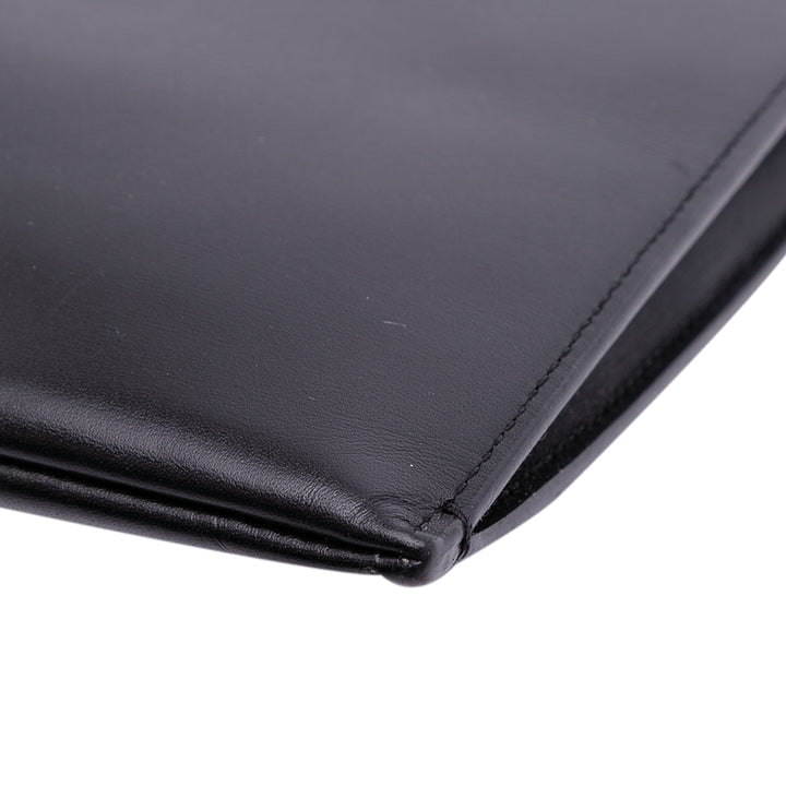 Leather Monogram Ipad Case Black - Gaby Paris