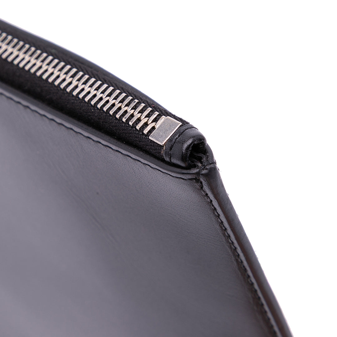 Leather Monogram Ipad Case Black - Gaby Paris
