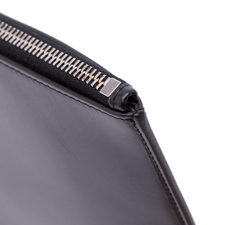 Leather Monogram Ipad Case Black - Gaby Paris