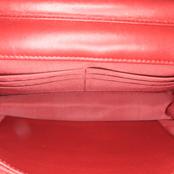 CC Quilted Lambskin Wallet on Chain Red - Gaby Paris