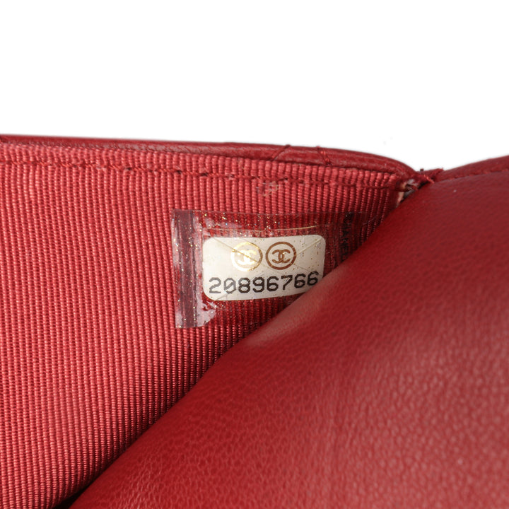 CC Quilted Lambskin Wallet on Chain Red - Gaby Paris