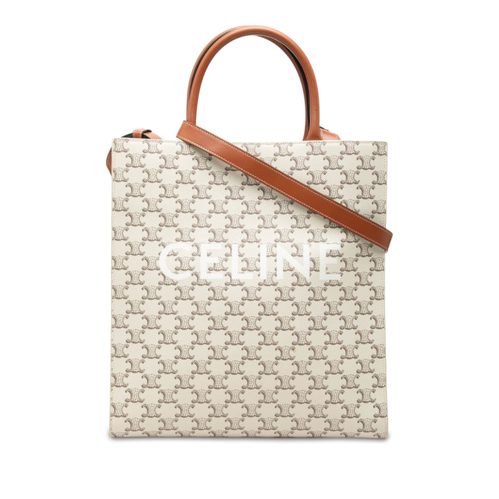 Celine Medium Triomphe Coated Toile Cabas vertical Cabas
