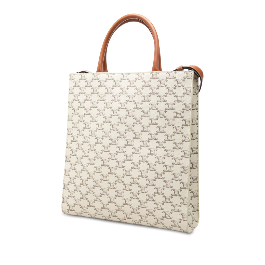 Celine Medium Triomphe Coated Toile Cabas vertical Cabas
