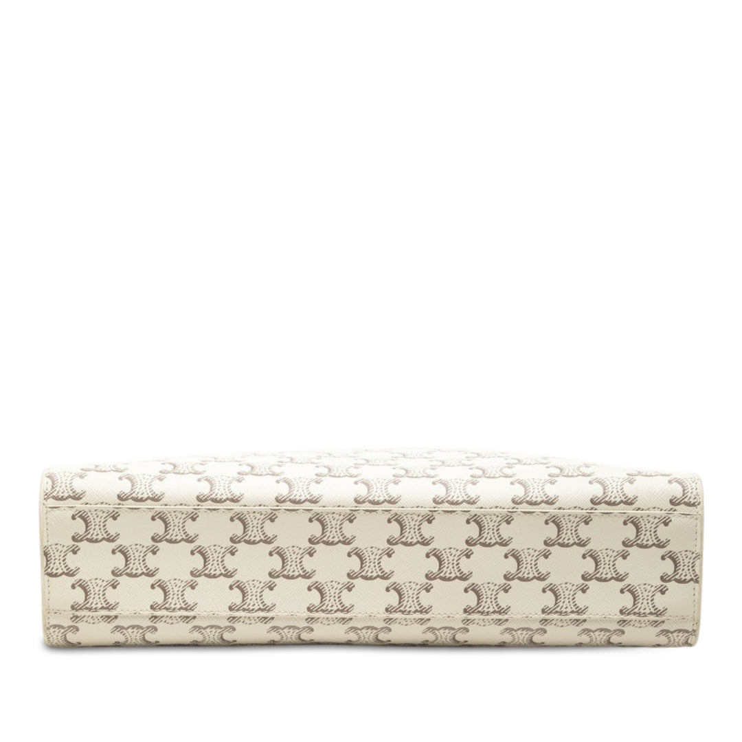 Celine Medium Triomphe Coated Toile Cabas vertical Cabas