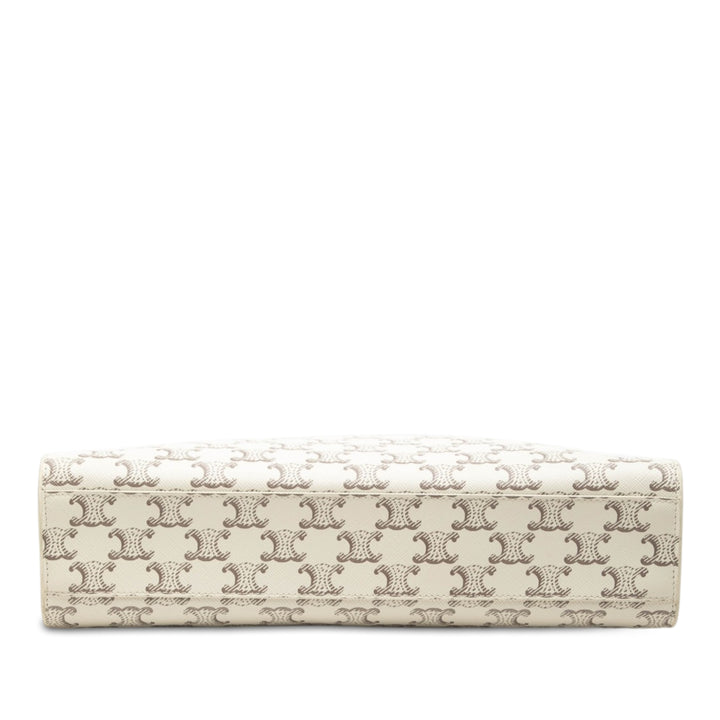Celine Medium Triomphe Coated Toile Cabas vertical Cabas