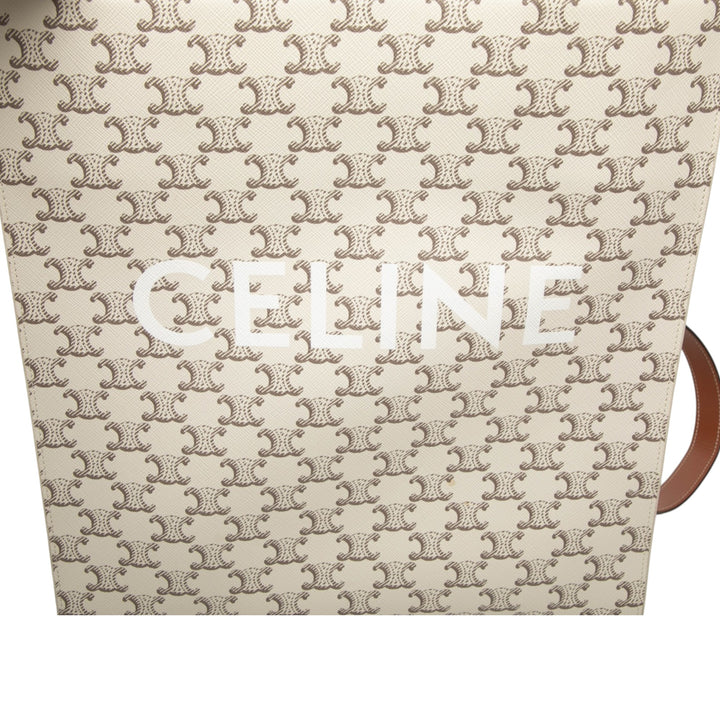 Celine Medium Triomphe Coated Toile Cabas vertical Cabas