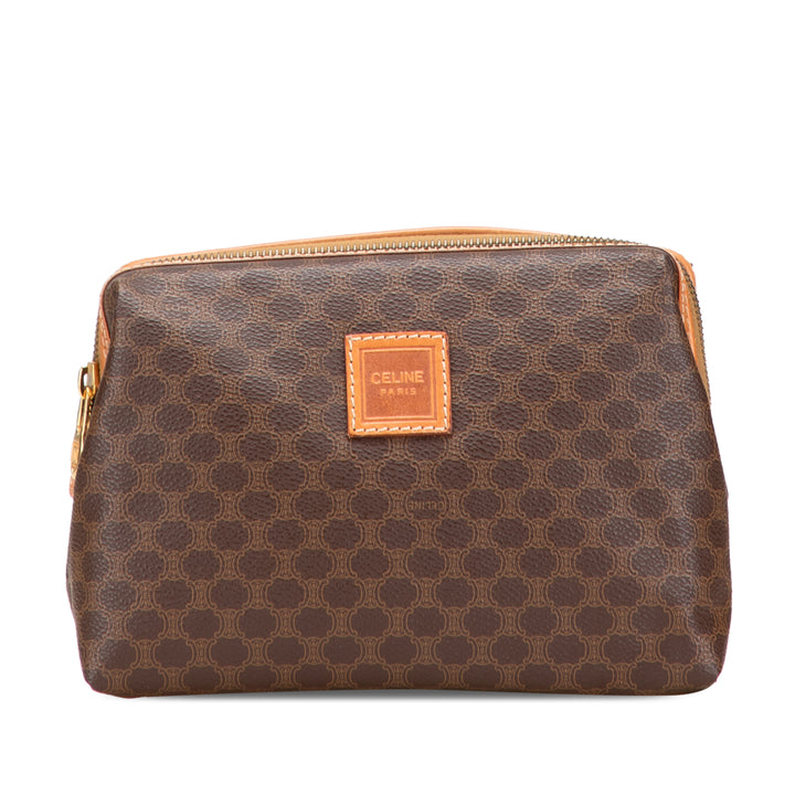 Macadam Coated Canvas Clutch Brown - Gaby Paris