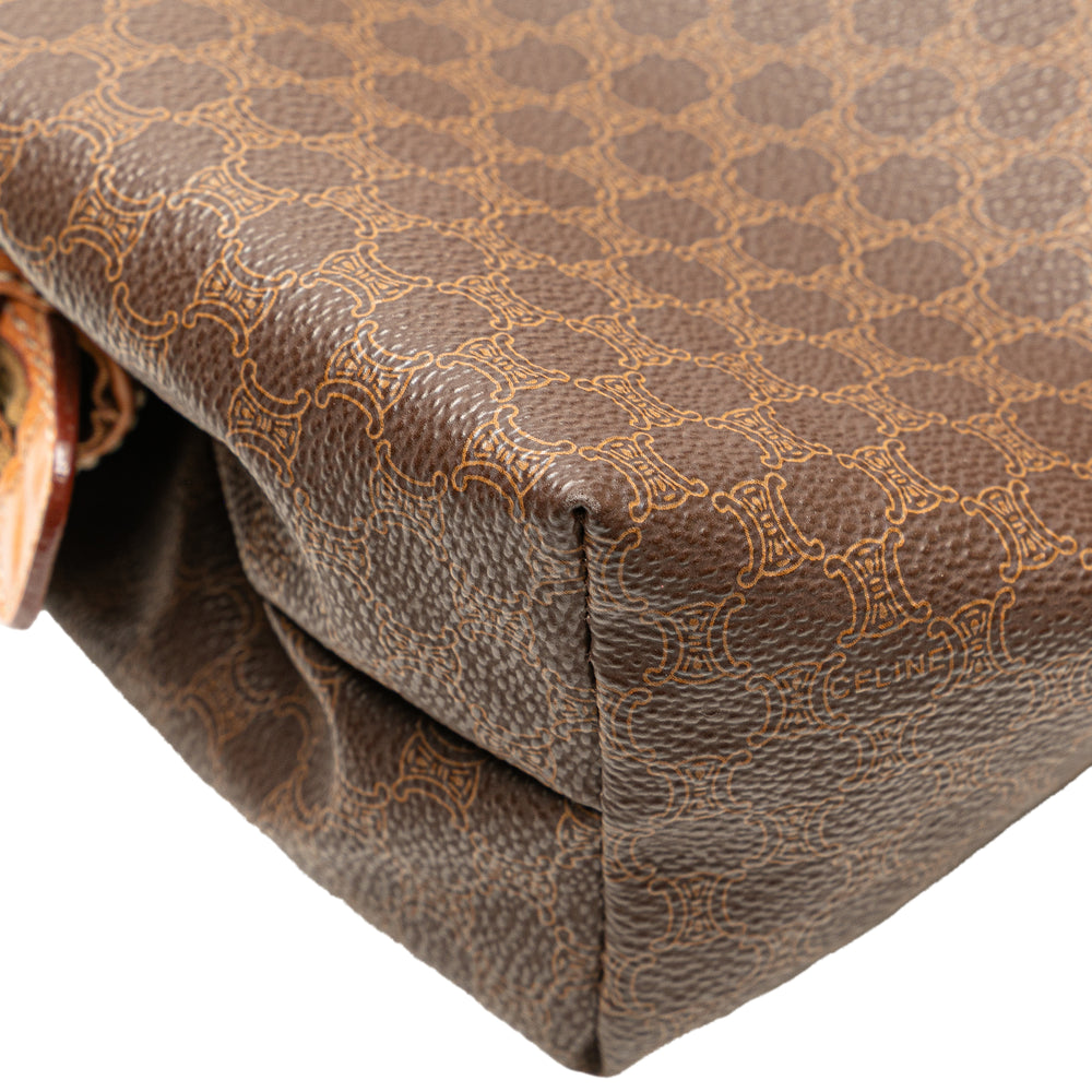 Macadam Coated Canvas Clutch Brown - Gaby Paris