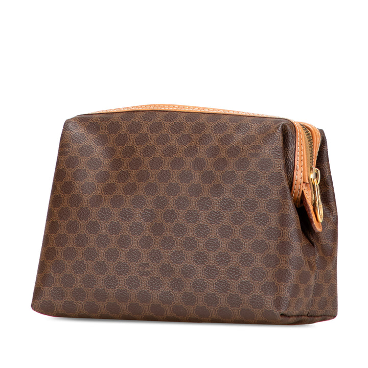 Macadam Coated Canvas Clutch Brown - Gaby Paris