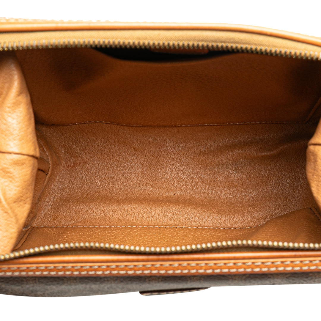 Macadam Coated Canvas Clutch Brown - Gaby Paris