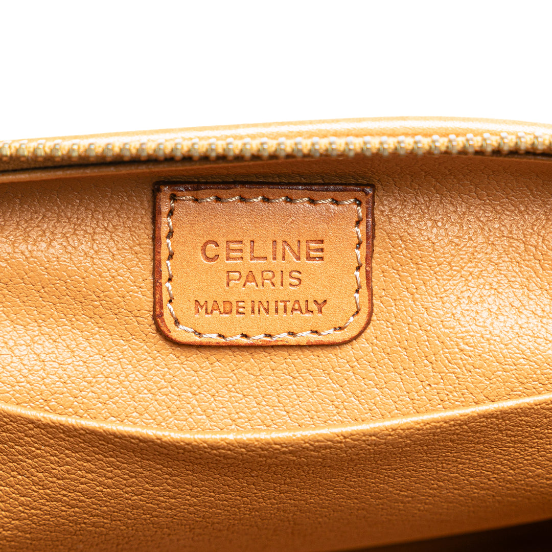 Macadam Coated Canvas Clutch Brown - Gaby Paris