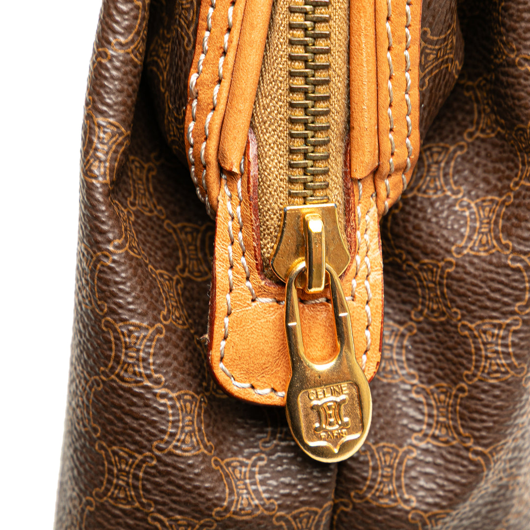 Macadam Coated Canvas Clutch Brown - Gaby Paris