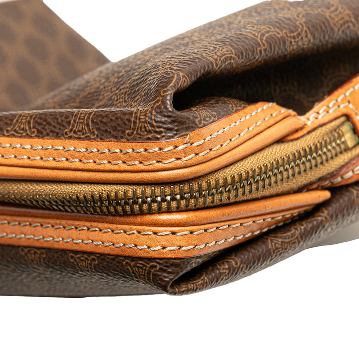 Macadam Coated Canvas Clutch Brown - Gaby Paris