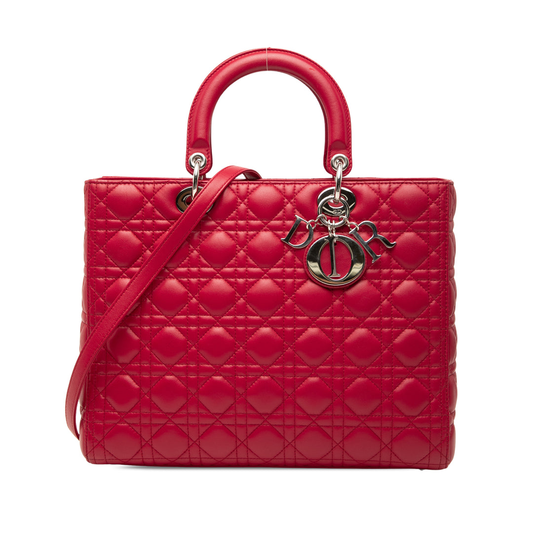 Dior Lady Dior Cannage Grand Cuir d'agneau