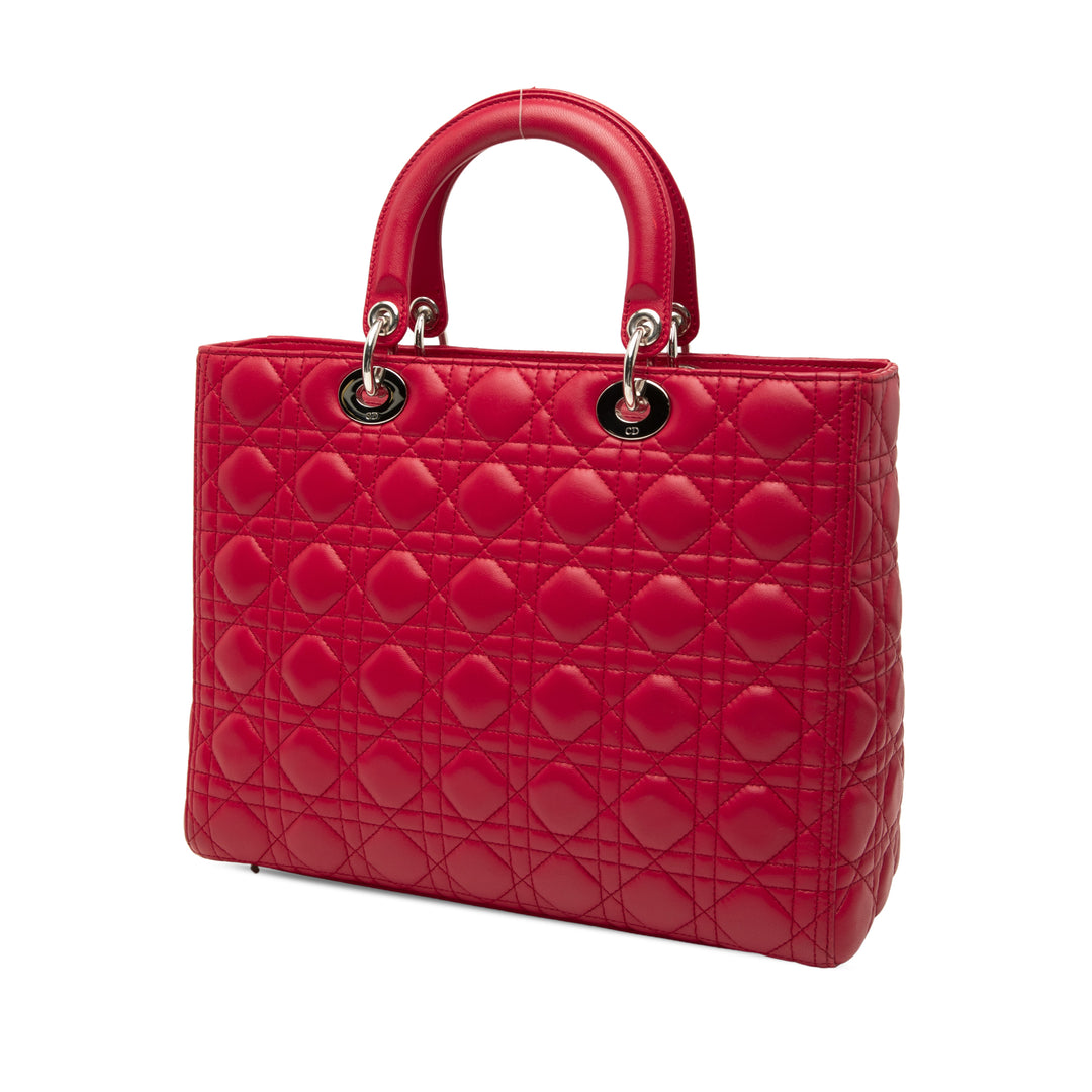 Dior Lady Dior Cannage Grand Cuir d'agneau