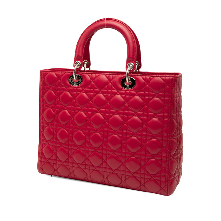 Dior Lady Dior Cannage Grand Cuir d'agneau