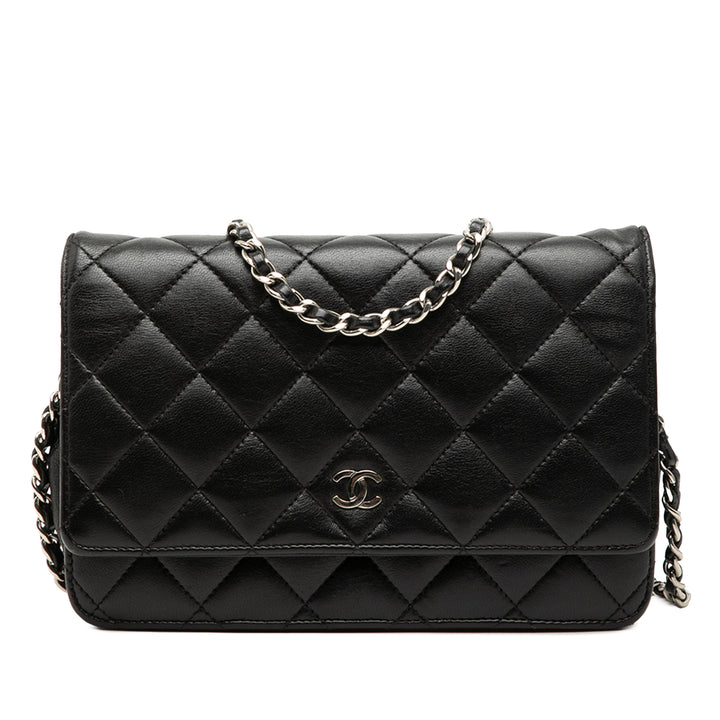 Chanel CC Matelassé Cuir d’agneau Wallet on Chain