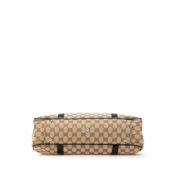 GG Canvas Twins Tote Brown - Gaby Paris