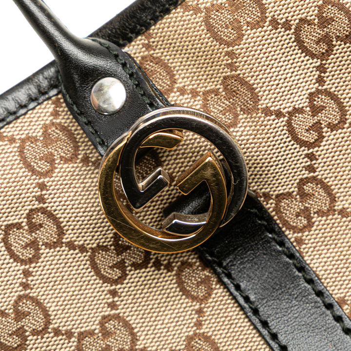 GG Canvas Twins Tote Brown - Gaby Paris
