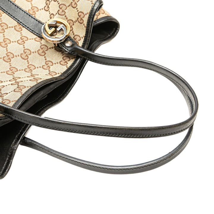 GG Canvas Twins Tote Brown - Gaby Paris