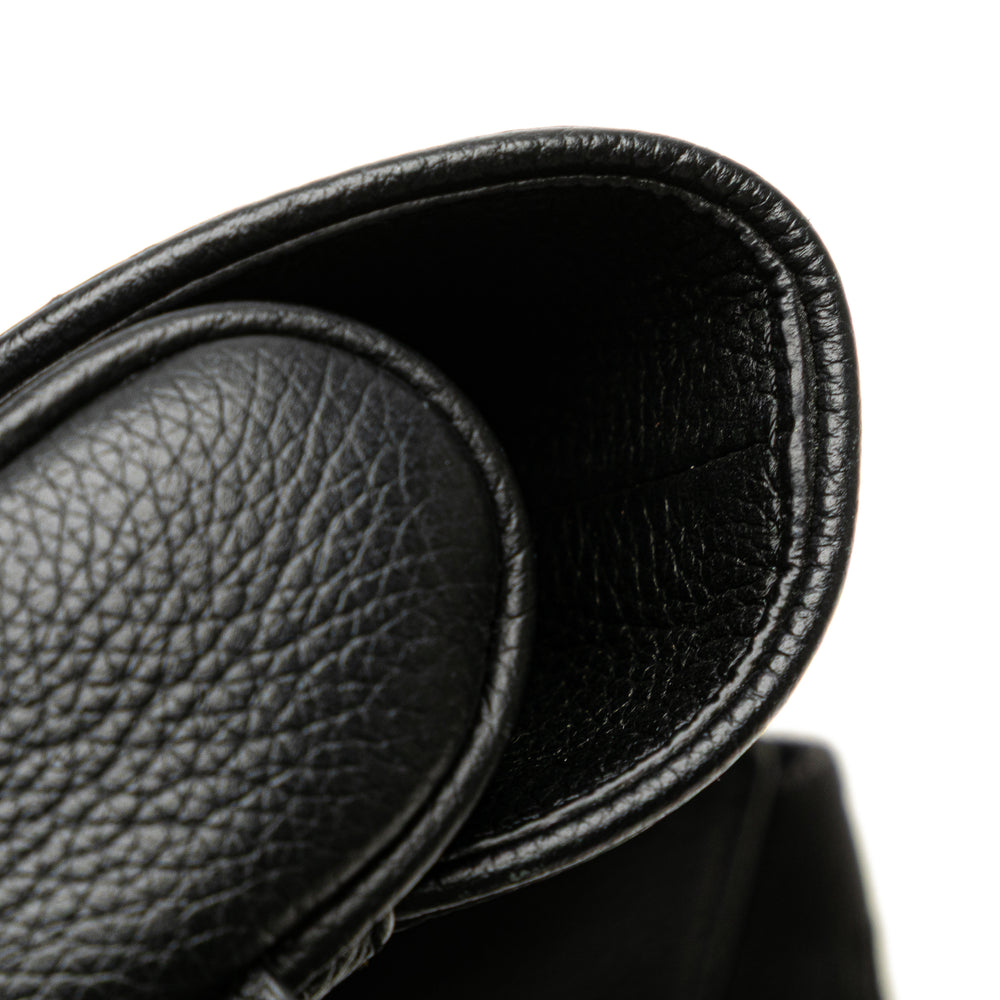 Kim Jones Grained Calfskin Saddle Bag Black - Gaby Paris