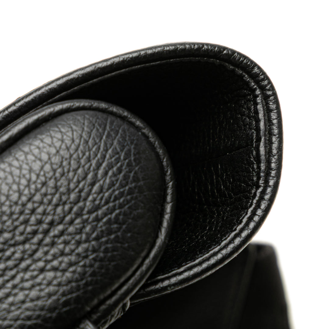 Kim Jones Grained Calfskin Saddle Bag Black - Gaby Paris