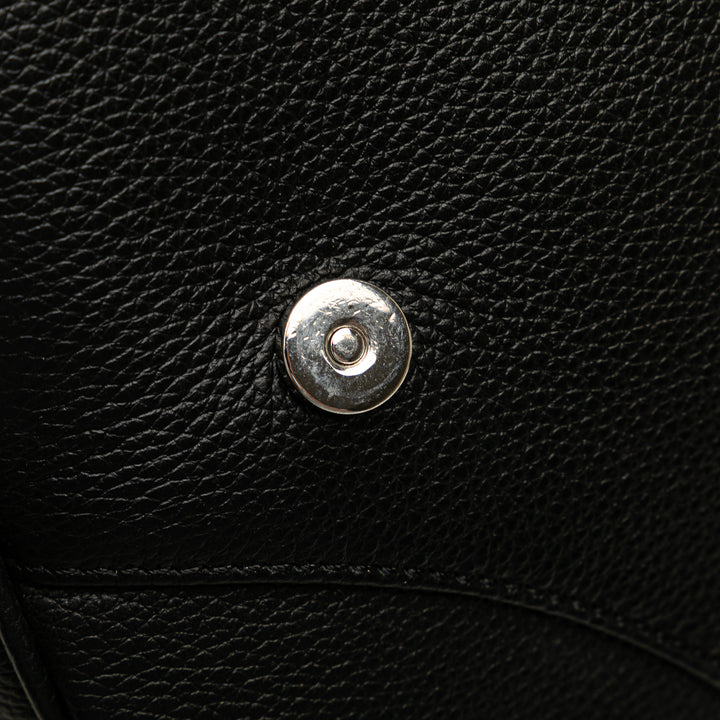 Kim Jones Grained Calfskin Saddle Bag Black - Gaby Paris