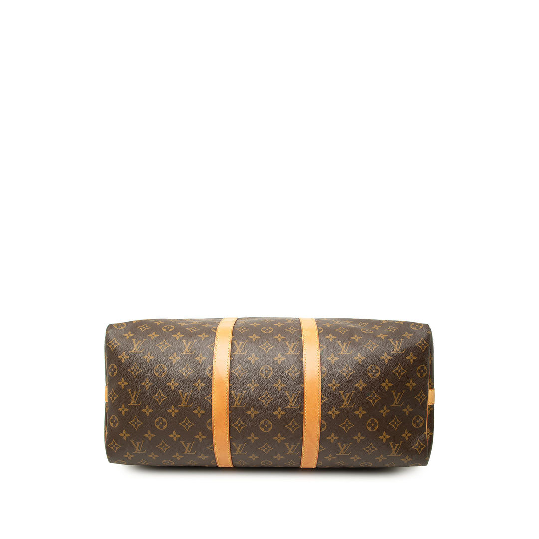 Louis Vuitton Sac de voyage Keepall Bandouliere 50 Monogram Marron – vue 3 – GABY PARIS
