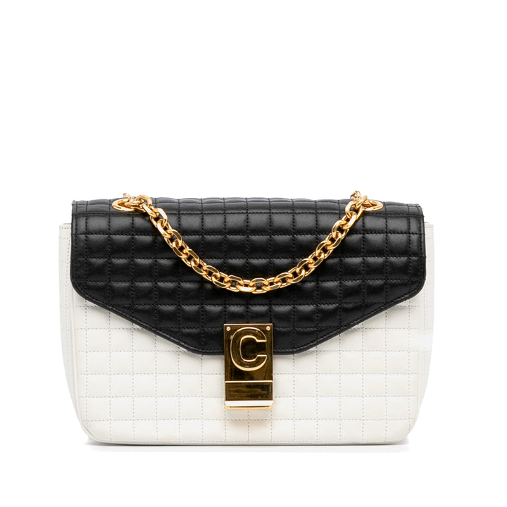 Medium Quilted C Bag White - Gaby Paris