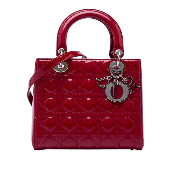 Lady Dior Cannage Moyen Rouge