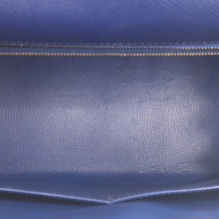 Kelly II Sellier 28 Epsom Bleu