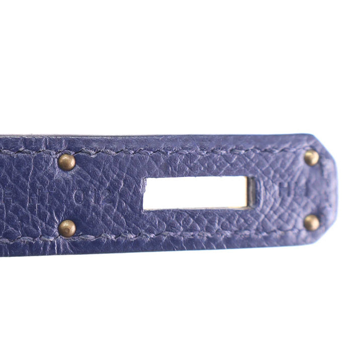 Kelly II Sellier 28 Epsom Bleu