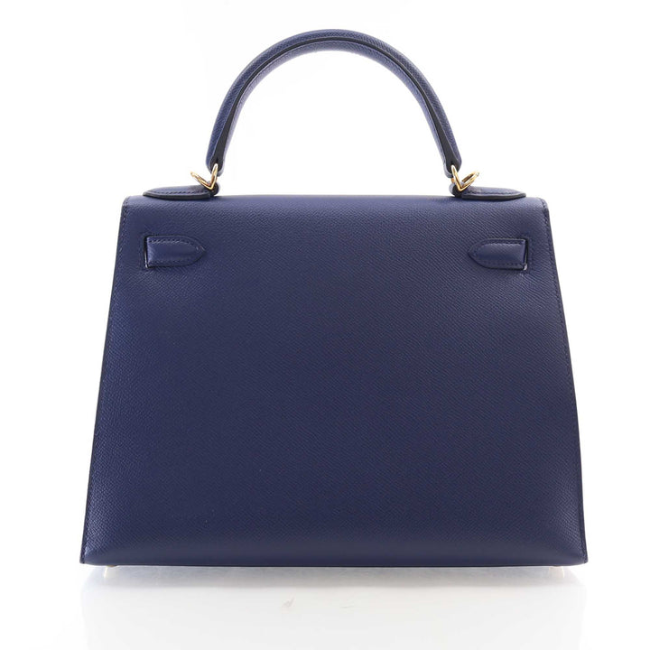 Kelly II Sellier 28 Epsom Bleu