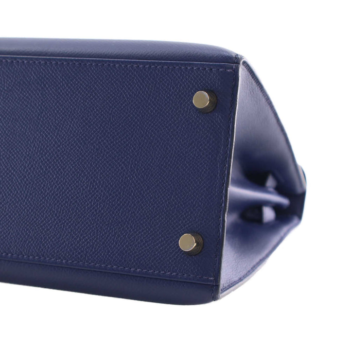 Kelly II Sellier 28 Epsom Bleu